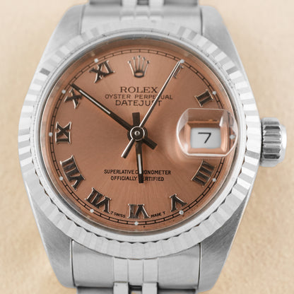 Rolex Datejust Lady Salmon Roman Dial on Jubilee 69174 Papers 1993