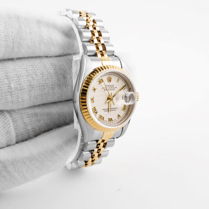 Rolex Datejust Lady Ivory Pyramid Roman Dial on Jubilee 79173 2001