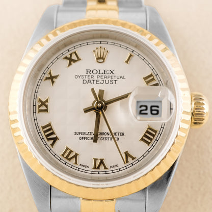 Rolex Datejust Lady Ivory Pyramid Roman Dial on Jubilee 79173 2001