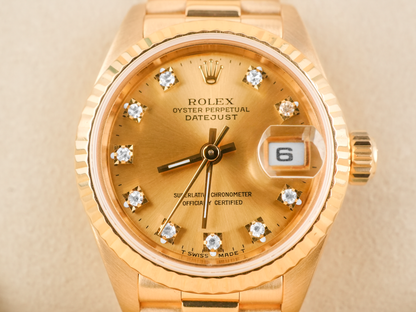 Rolex Datejust Lady President Champagne Diamond Dial on President 69178 1991