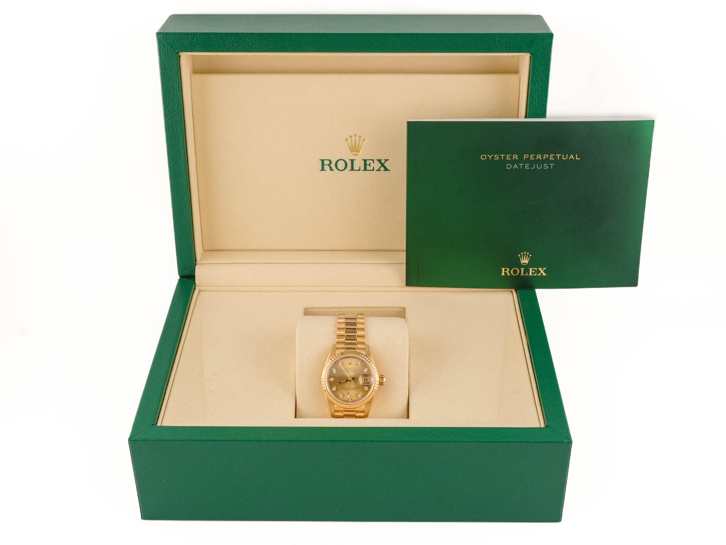 Rolex Datejust Lady President Champagne Diamond Dial on President 69178 1991