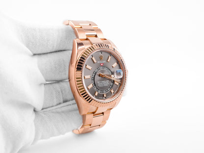 Rolex SkyDweller Dark Rhodium Dial on Oyster 326935 Card 2021
