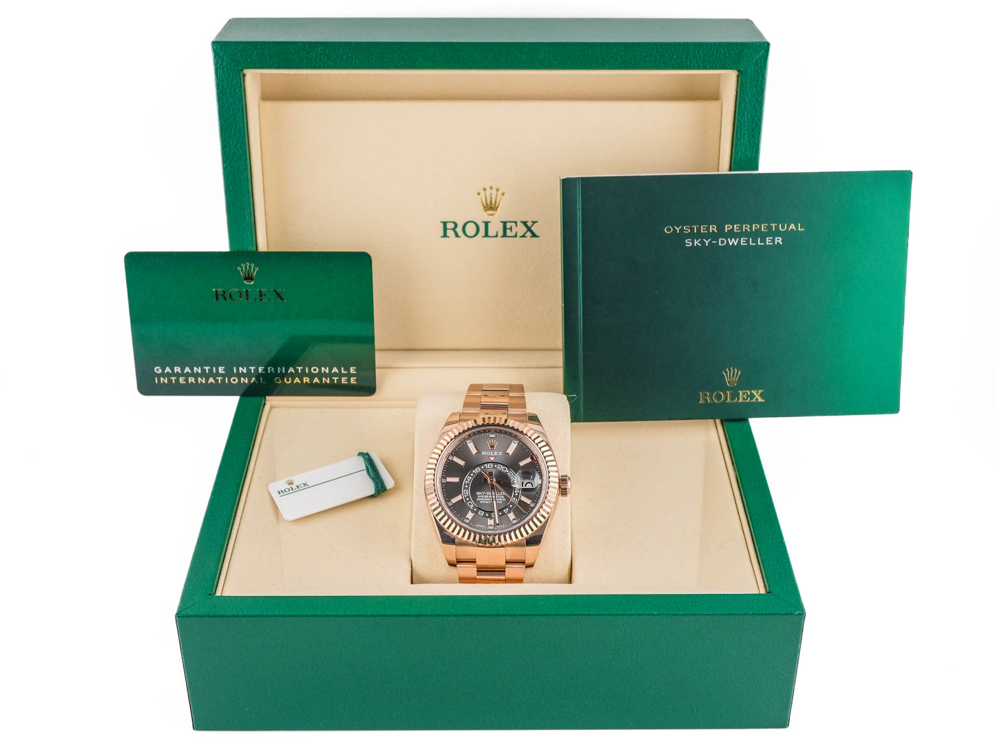 Rolex SkyDweller Dark Rhodium Dial on Oyster 326935 Card 2021