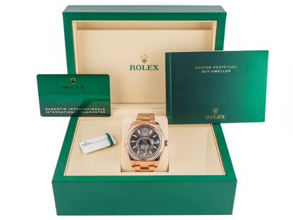 Rolex SkyDweller Dark Rhodium Dial on Oyster 326935 Card 2021