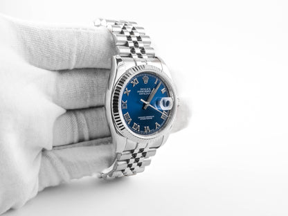 Rolex Datejust 36 Blue Roman Dial on Jubilee 116234 Papers 2007
