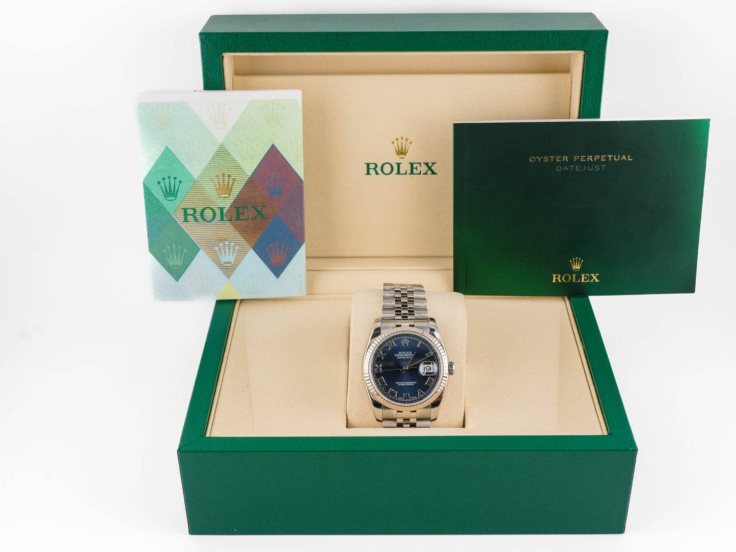 Rolex Datejust 36 Blue Roman Dial on Jubilee 116234 Papers 2007
