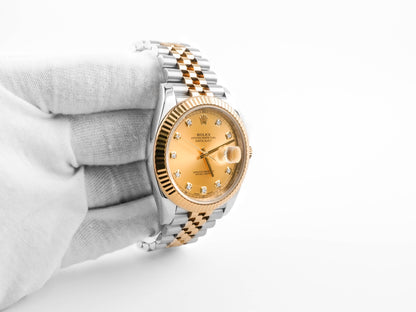 Rolex Datejust 41 Champagne Diamond Dial on Jubilee 126333 Card 2018