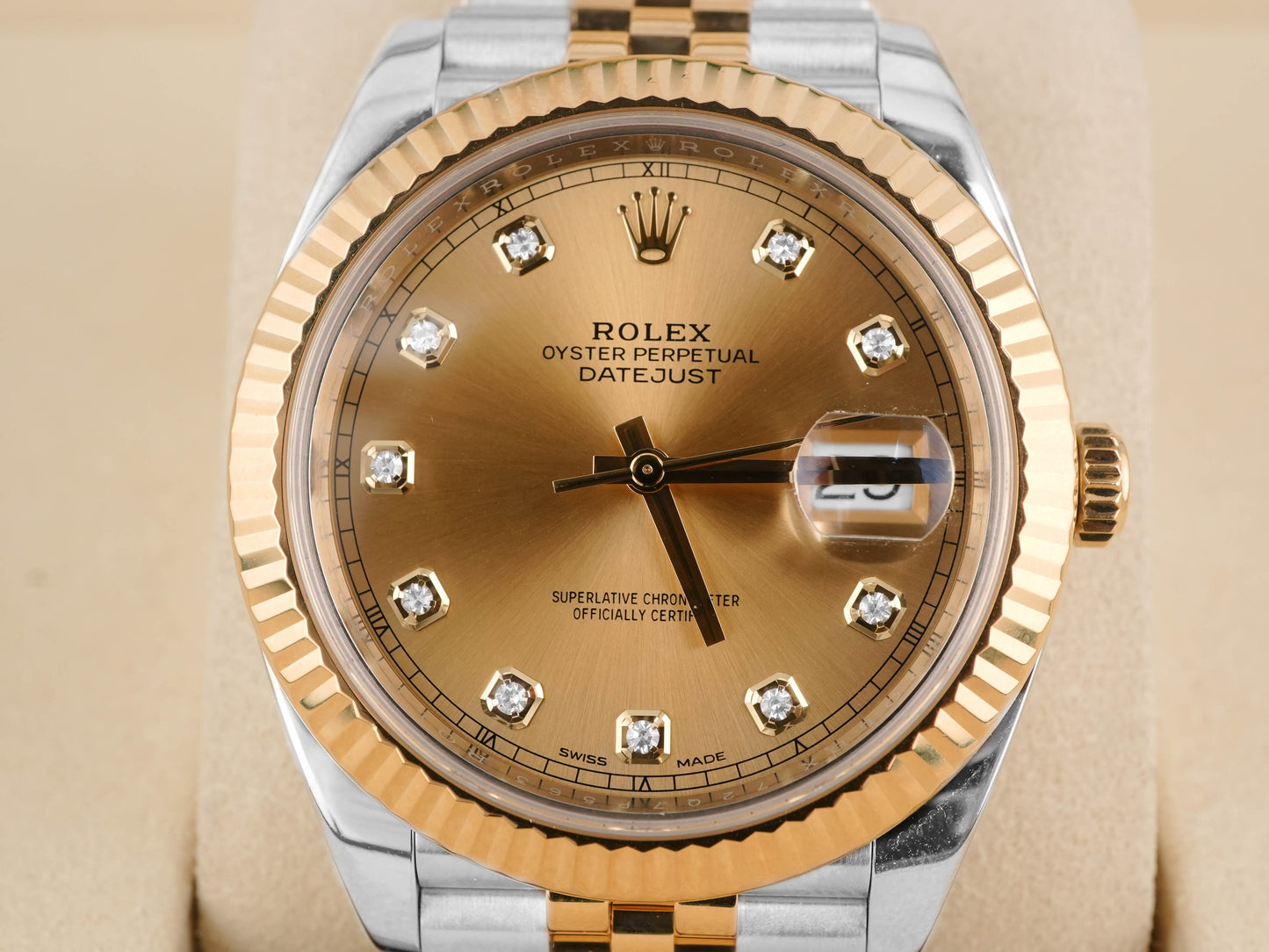 Rolex Datejust 41 Champagne Diamond Dial on Jubilee 126333 Card 2018