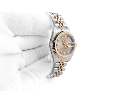 Rolex Datejust Lady Silver Jubilee Diamond Dial on Jubilee 69173 Papers 1998