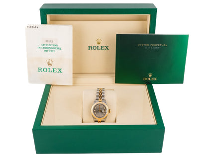 Rolex Datejust Lady Silver Jubilee Diamond Dial on Jubilee 69173 Papers 1998