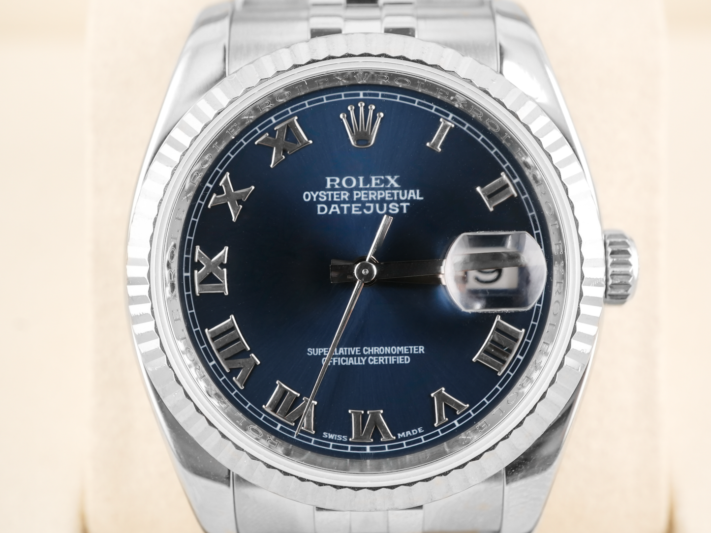 Rolex Datejust 36 Blue Roman Dial on Jubilee 116234 Papers 2007