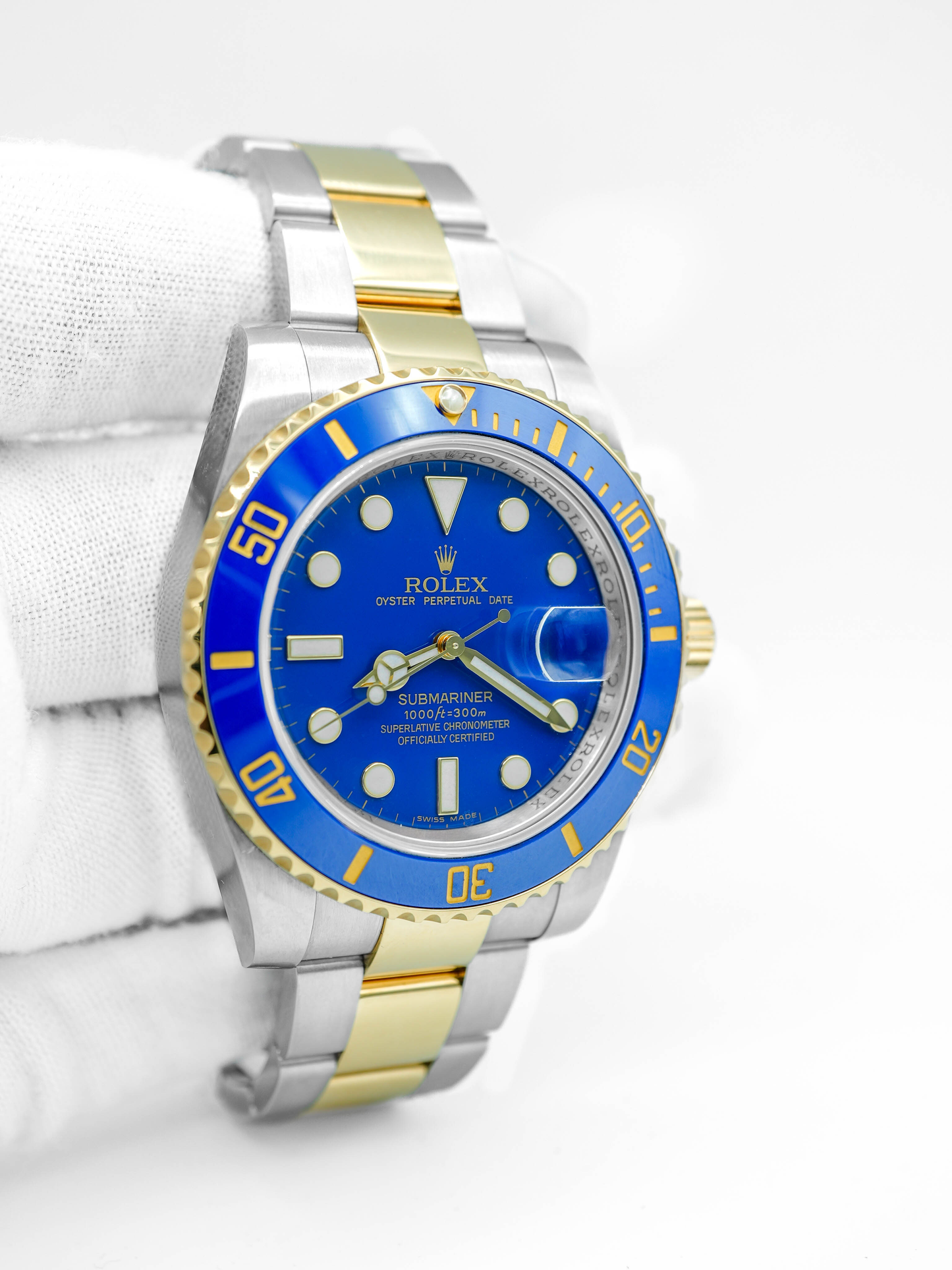 Rolex Submariner Blusey Blue Dial on Oyster 116613LB Card 2017