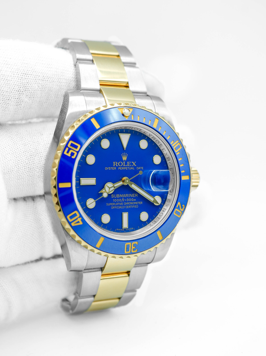 Rolex Submariner Blusey Blue Dial on Oyster 116613LB Card 2019