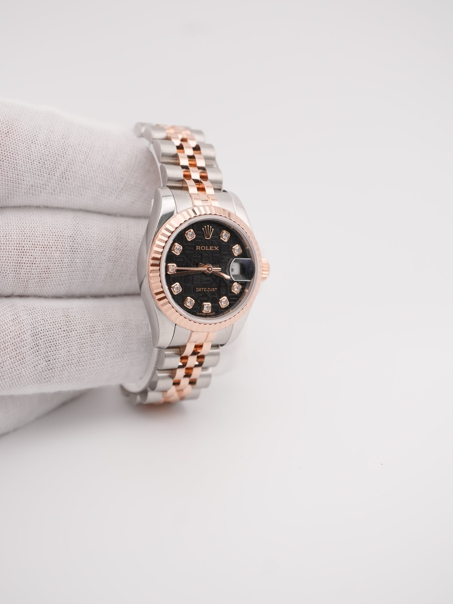 Rolex Datejust Lady Black Jubilee Diamond Dial Dial on Jubilee 179171 Card 2014