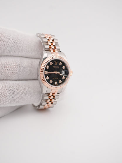 Rolex Datejust Lady Black Jubilee Diamond Dial Dial on Jubilee 179171 Card 2014