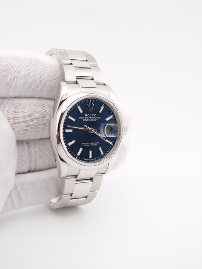 Rolex Datejust Blue Index Dial on Oyster 126200 Card 2021