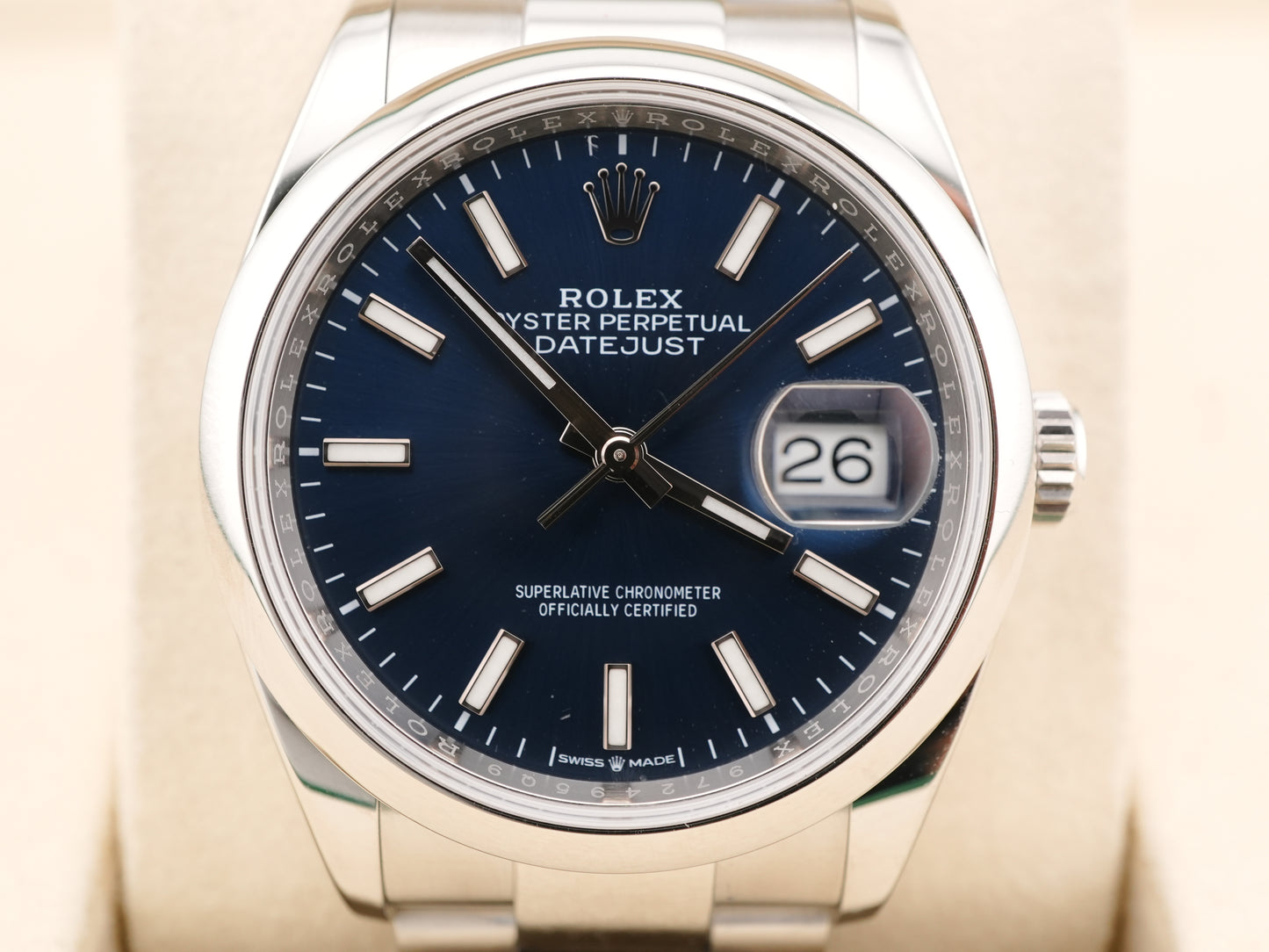 Rolex Datejust Blue Index Dial on Oyster 126200 Card 2021