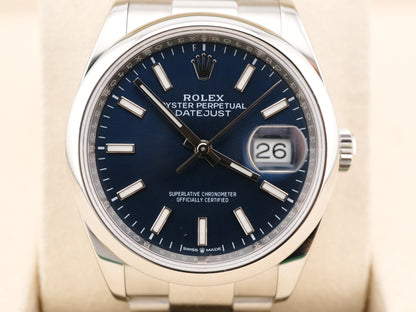 Rolex Datejust Blue Index Dial on Oyster 126200 Card 2021