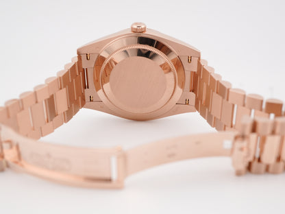 Rolex Day-Date 40 Chocolate Baguette Diamond Dial on President 228235 Card 2025
