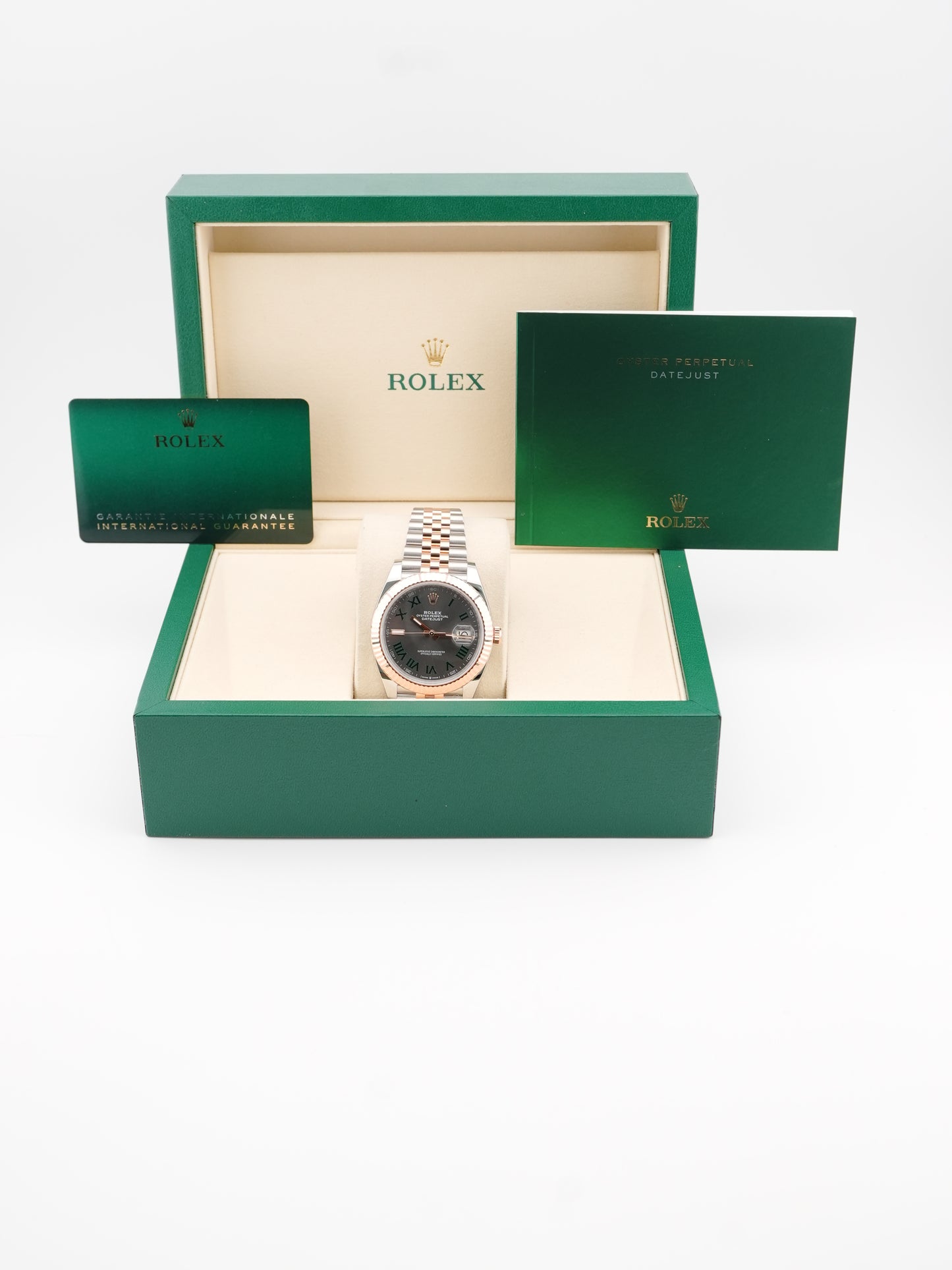 Rolex Datejust 41 Slate Gray Green Roman Dial on Jubilee 126331 Card 2025