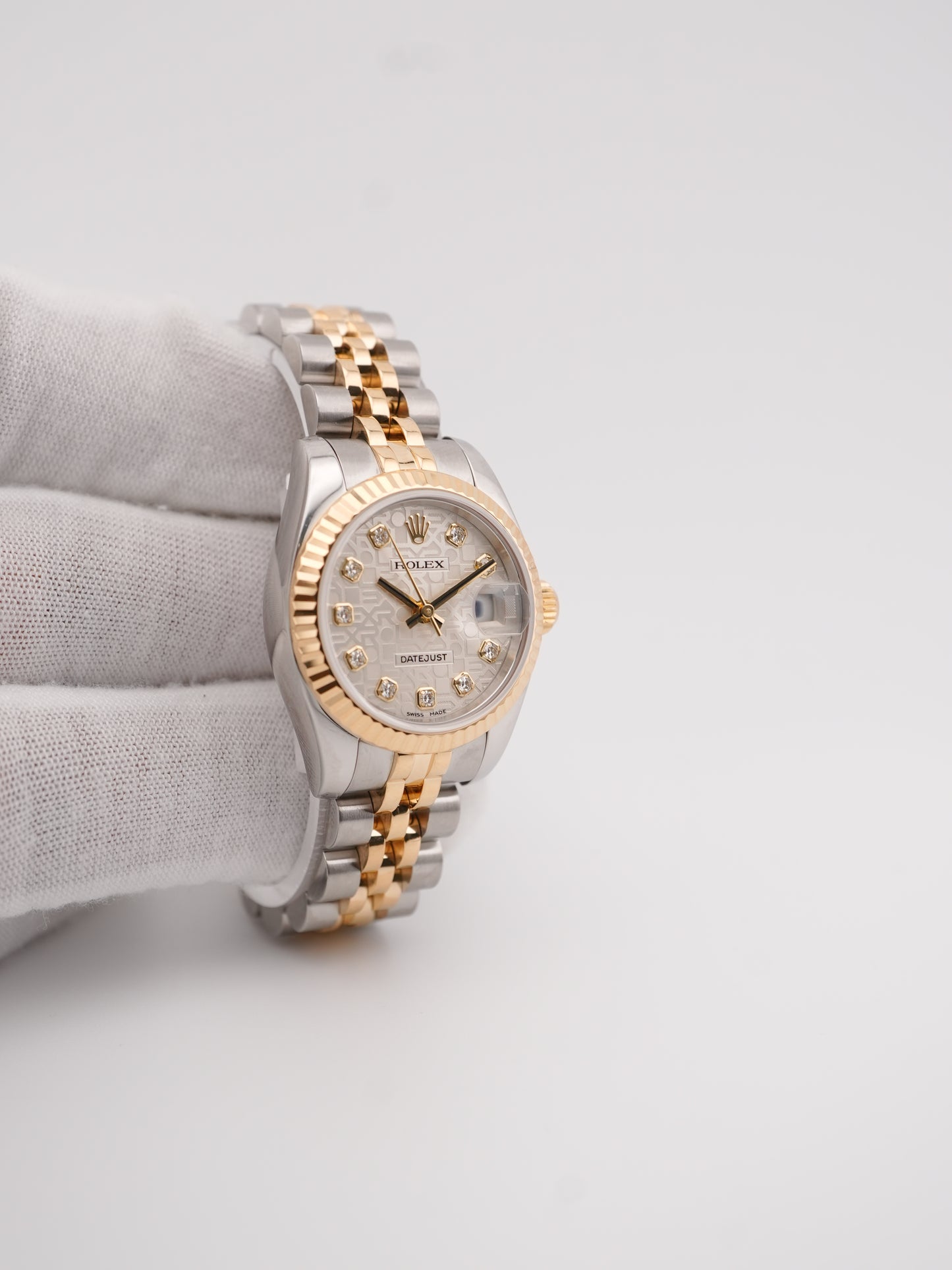 Rolex Datejust Lady Silver Jubilee Diamond Dial on Jubilee 179173 Card 2015