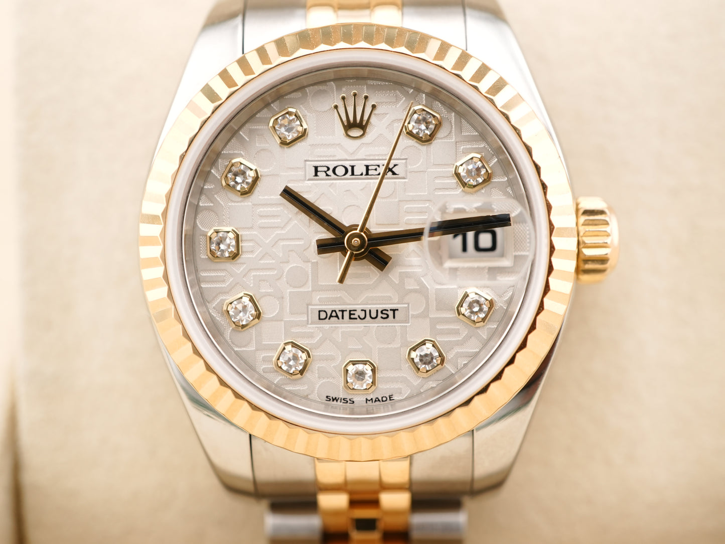 Rolex Datejust Lady Ivory Jubilee Diamond Dial Dial on Jubilee 179173 2003