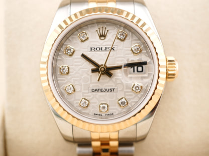 Rolex Datejust Lady Silver Jubilee Diamond Dial on Jubilee 179173 Card 2015