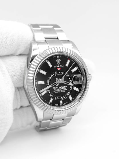 Rolex SkyDweller Black Dial on Oyster 326934 Card 2019