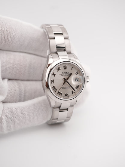 Rolex Datejust Lady Silver Roman Dial on Oyster 279160 Card 2022