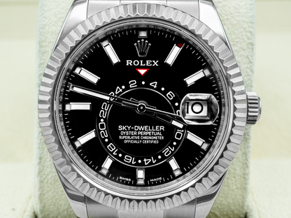 Rolex SkyDweller Black Dial on Oyster 326934 Card 2019