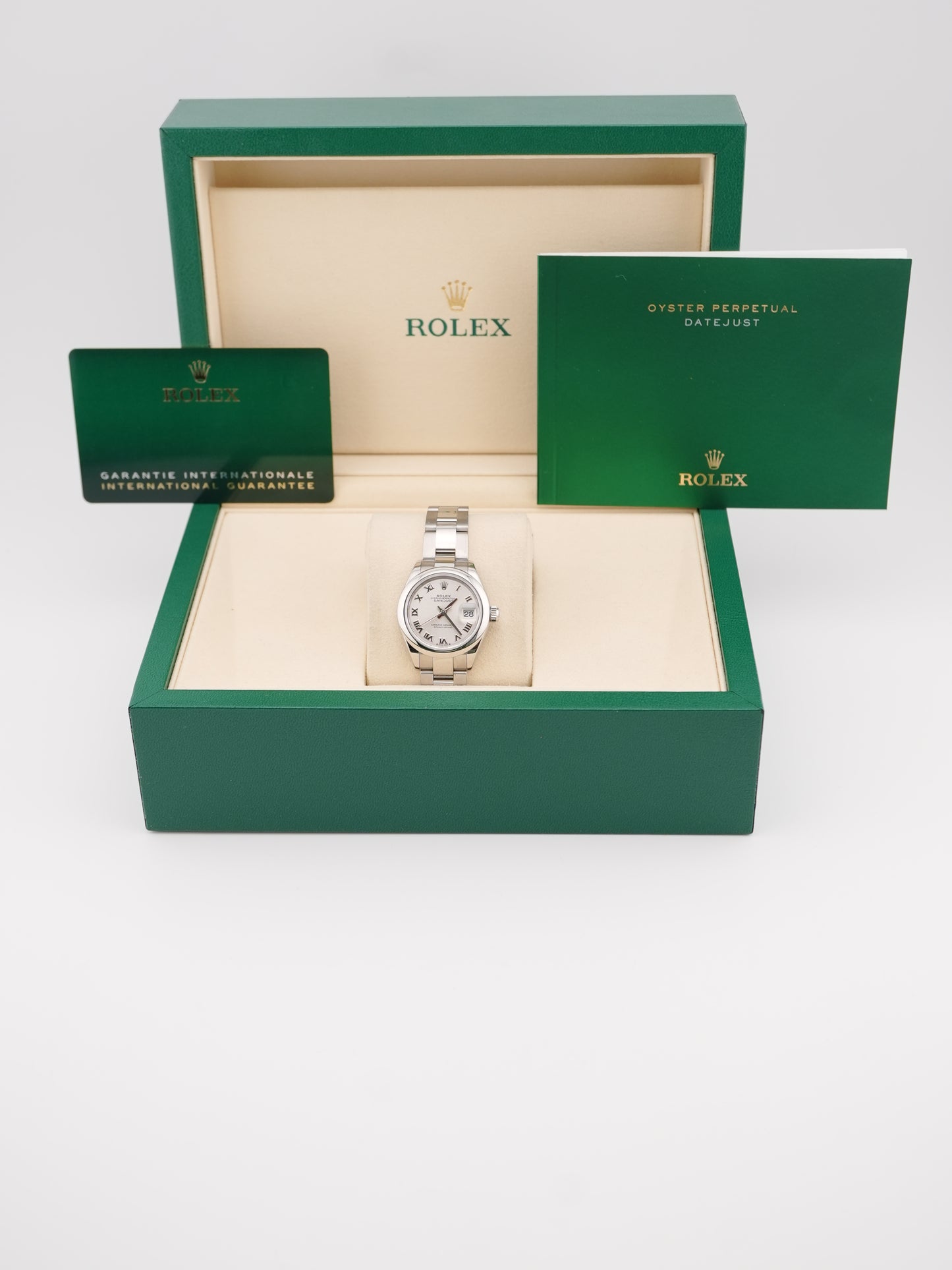Rolex Datejust Lady Silver Roman Dial on Oyster 279160 Card 2022