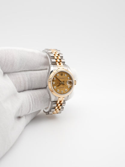 Rolex Datejust Lady Jubilee Champagne Diamond Dial Dial on Jubilee 179173 Card 2011