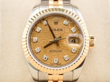 Rolex Datejust Lady Jubilee Champagne Diamond Dial Dial on Jubilee 179173 Card 2011