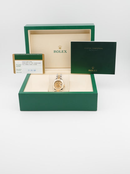 Rolex Datejust Lady Jubilee Champagne Diamond Dial Dial on Jubilee 179173 Card 2011