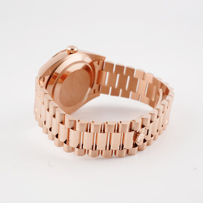 Rolex Day-Date 40 Olive Green Bevelled Roman Dial on President 228345RBR Complete 2026