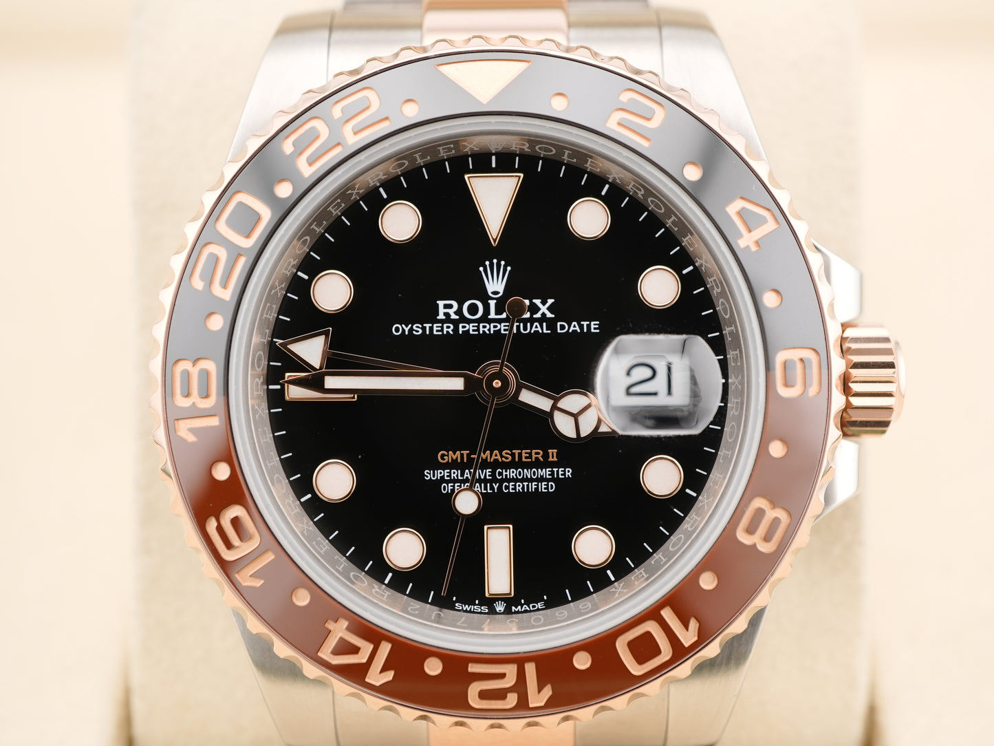 Rolex GMT-Master II Root Beer Black Dial on Oyster 126711CHNR Card 2020