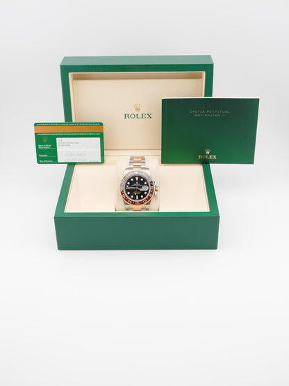 Rolex GMT-Master II Root Beer Black Dial on Oyster 126711CHNR Card 2020