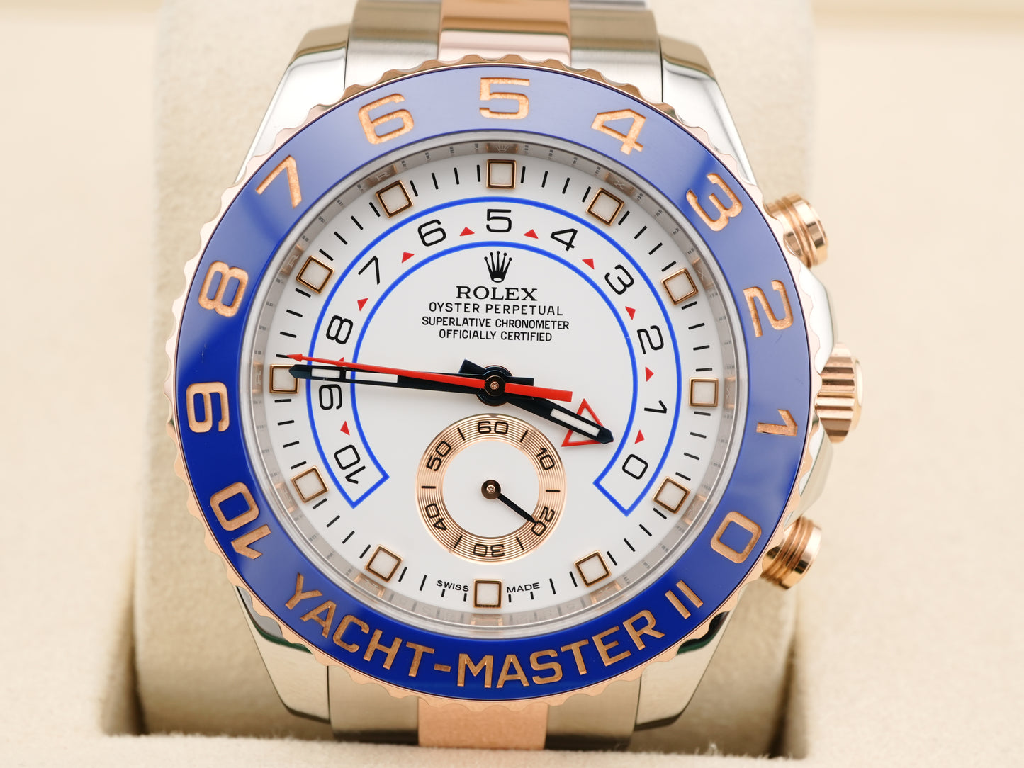 Rolex Yacht-Master II White Dial on Oyster 116681 Card 2016