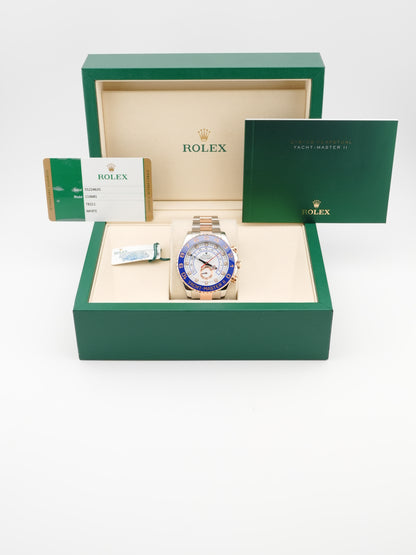 Rolex Yacht-Master II White Dial on Oyster 116681 Card 2016