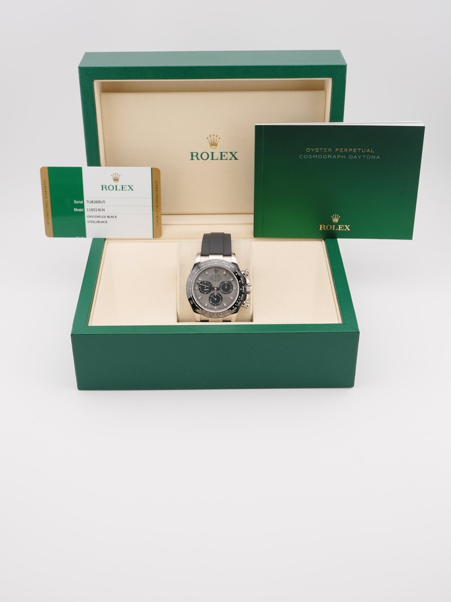 Rolex Daytona Steel Index Dial on Oysterflex 116519LN Card 2018