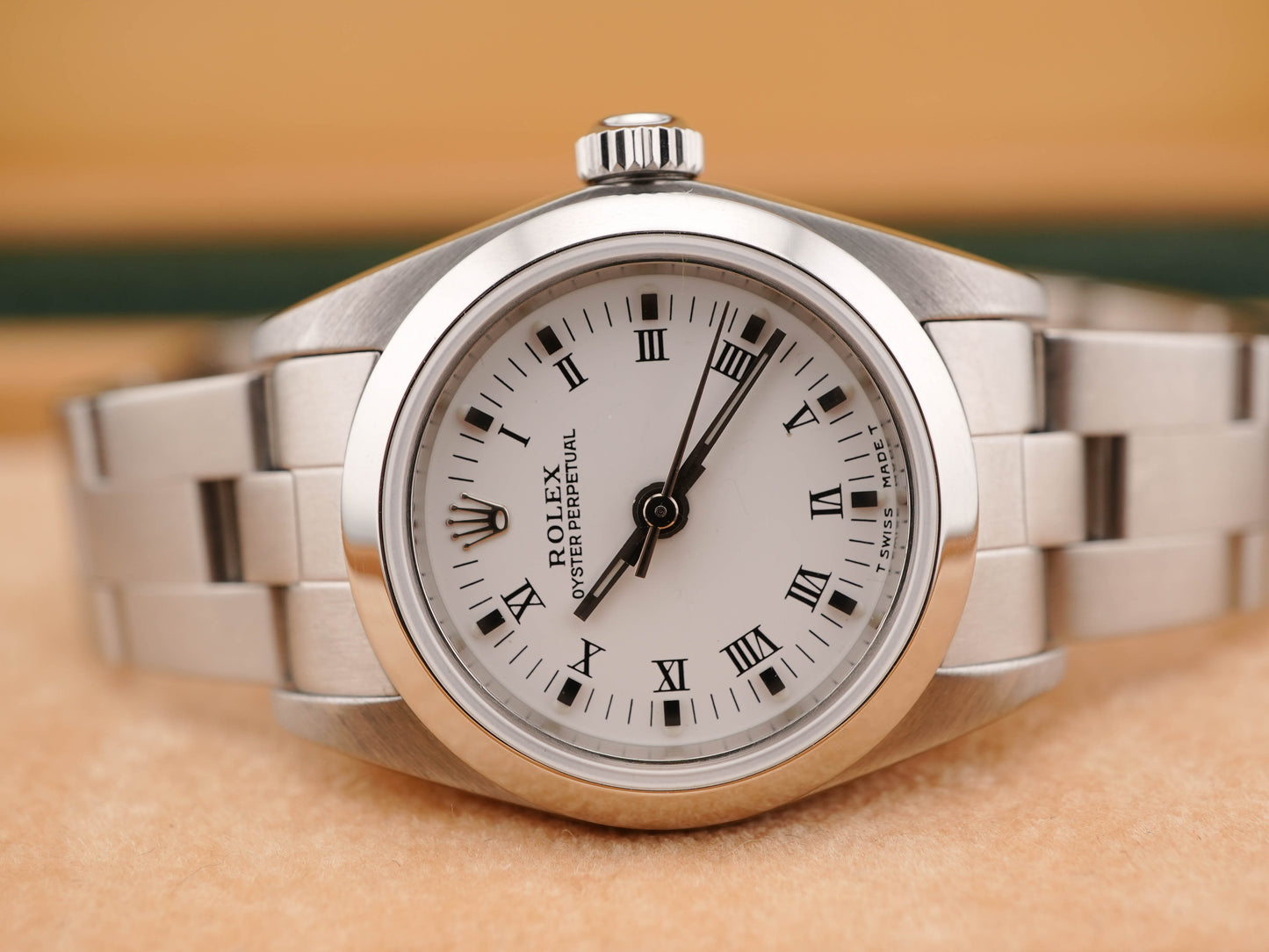 Rolex Oyster Preputual White Dial on Oyster 76080 Papers 1999