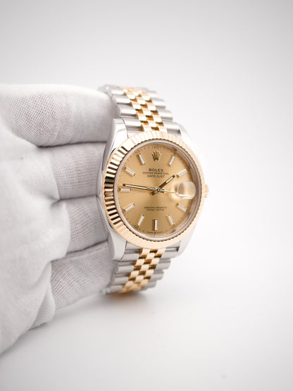 Rolex Datejust 41 Champagne Index Dial on Jubilee 126333 Card 2022