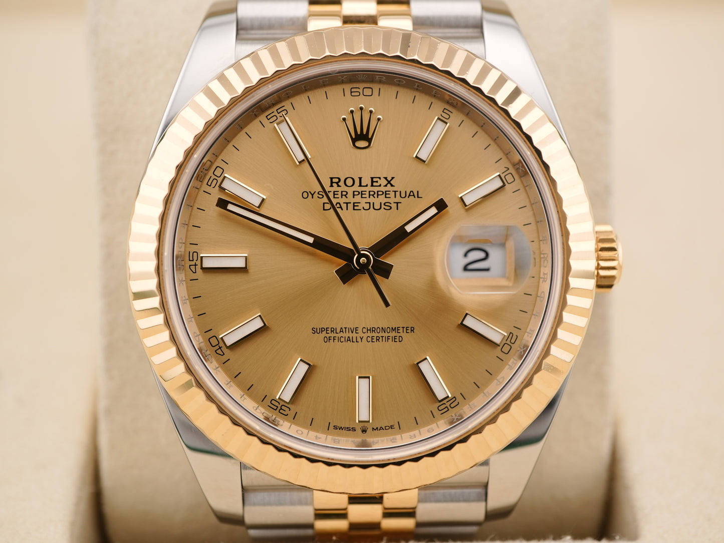 Rolex Datejust 41 Champagne Index Dial on Jubilee 126333 Card 2022