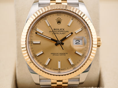 Rolex Datejust 41 Champagne Index Dial on Jubilee 126333 Card 2022