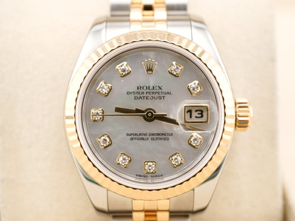 Rolex Datejust Lady Mother of Pearl Diamond Dial on Jubilee 179173 Papers 2005