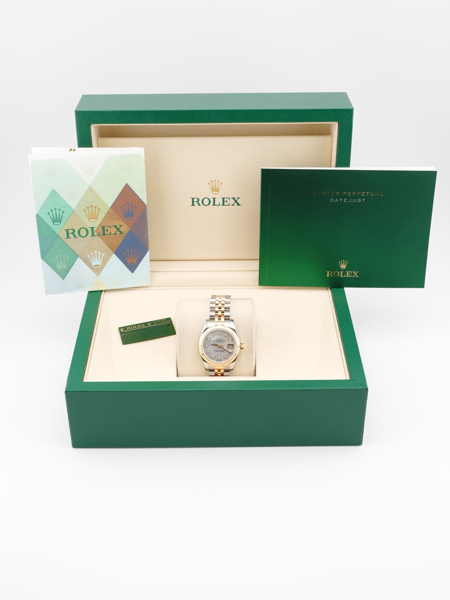Rolex Datejust Lady Mother of Pearl Diamond Dial on Jubilee 179173 Papers 2005