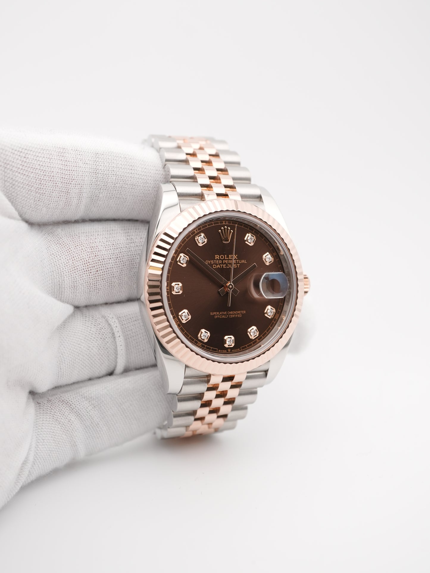 Rolex Datejust 41 Chocolate Diamond Dial on Jubilee 126331 Card 2022
