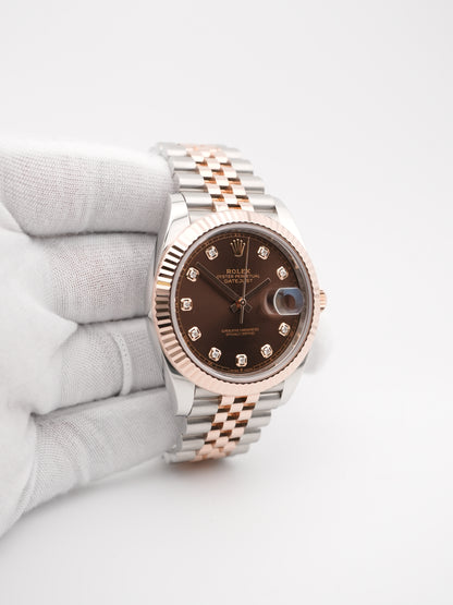 Rolex Datejust 41 Chocolate Diamond Dial on Jubilee 126331 Card 2022