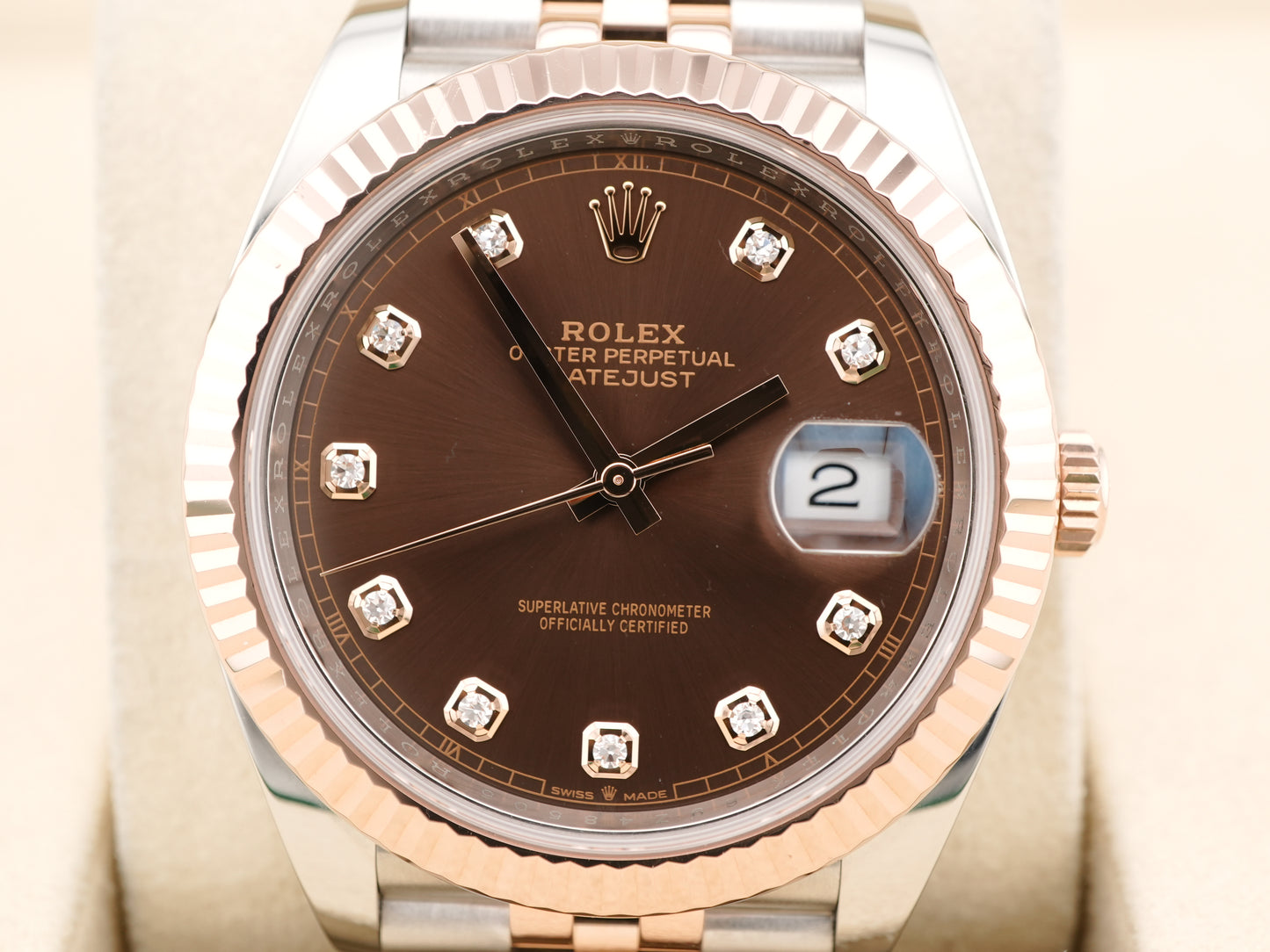 Rolex Datejust 41 Chocolate Diamond Dial on Jubilee 126331 Card 2022
