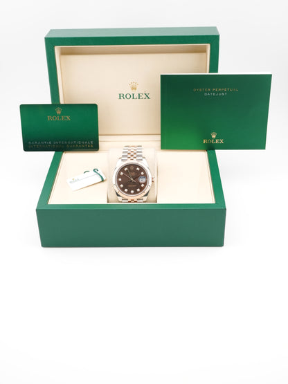 Rolex Datejust 41 Chocolate Diamond Dial on Jubilee 126331 Card 2022